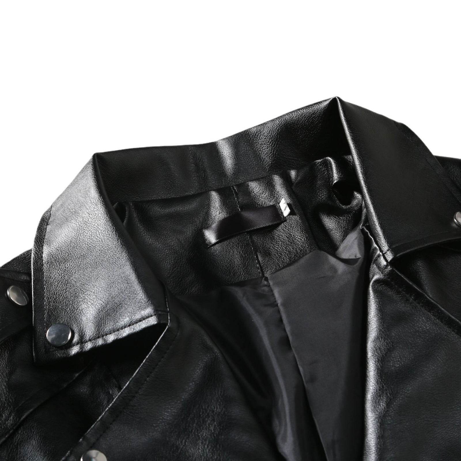 Men’s Slim Fit Lapel Jacket – Stylish & Trendy Leather Coat - MODISH X
