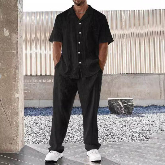 White Casual Dress Suit – Stylish 2 Piece Shirt & Trousers Set - MODISH X