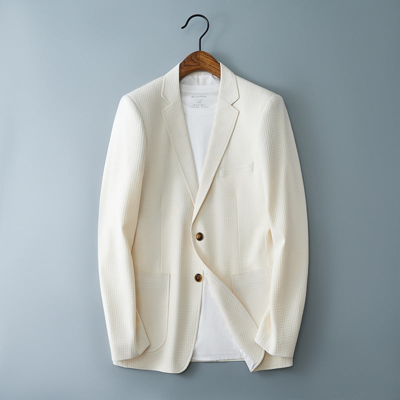 Men’s Plaid Coat – Stylish Smart Casual Suit for Every Season