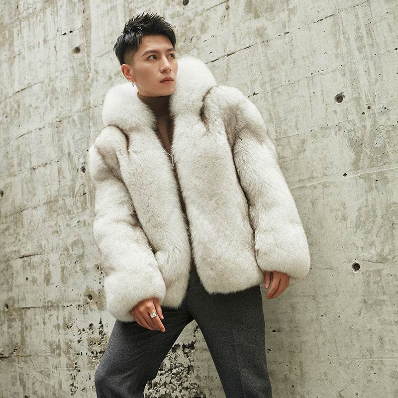 Luxury Real & Genuine Fox Fur Coat for Men - MODISH X