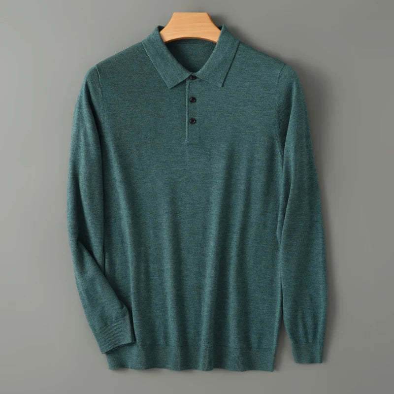 Men’s Cashmere Sweater – Luxurious Wool Lapel Pullover for Winter - MODISH X