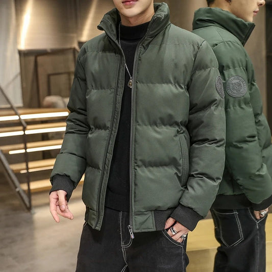 Men’s Slim Fit Down Coat – Casual Korean Winter Jacket for Men