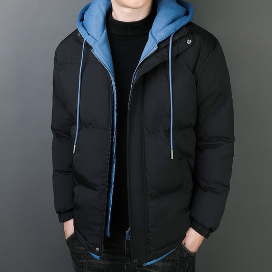 Men’s Windproof Hooded Cotton Jacket – Stylish Warmth for Winters