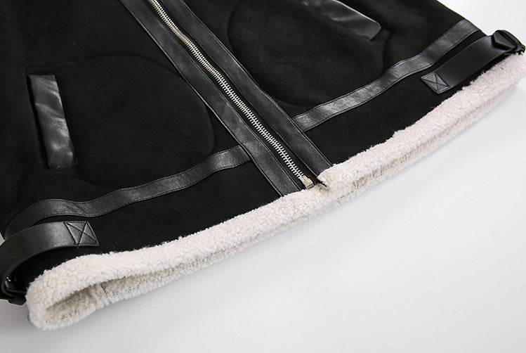 Men’s Wool Black Jacket – Stylish Lamb Wool Outerwear - MODISH X