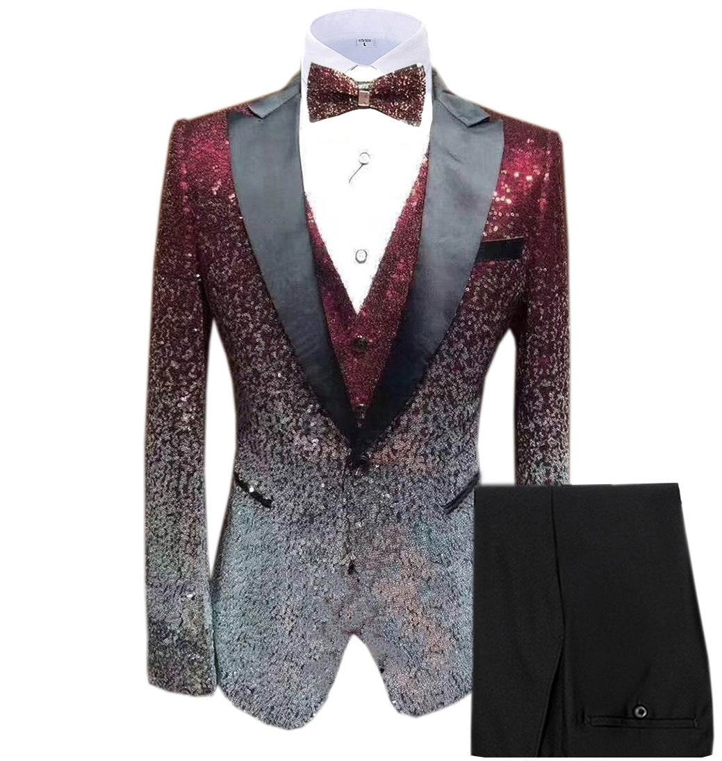 Stylish Three Piece Suit for Men – Smart Sequin Dress Suit - MODISH X