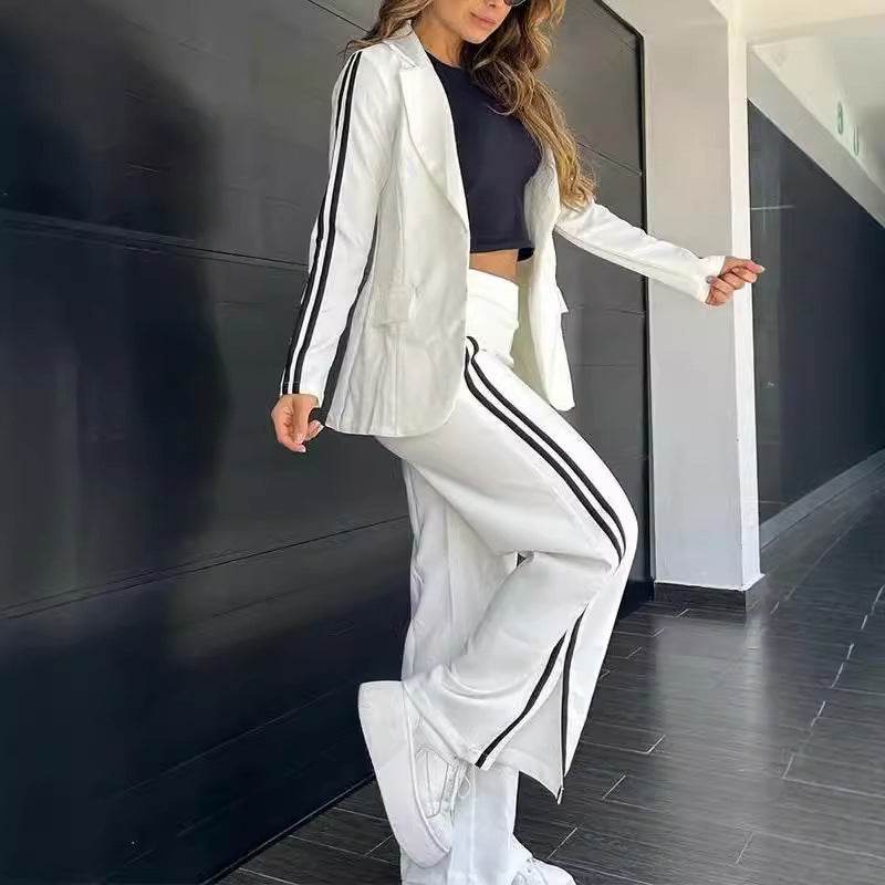 Women’s Polo Collar Two-Piece Suit – Stylish & Elegant - MODISH X