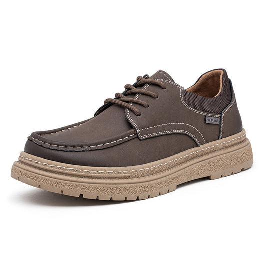 Men’s Retro Leather Work Shoes – Stylish, Durable & Comfortable