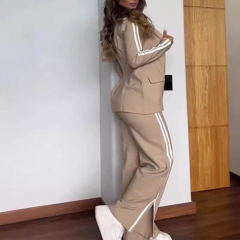 Women’s Polo Collar Two-Piece Suit – Stylish & Elegant - MODISH X