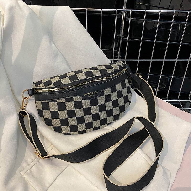 Women's Nylon Crossbody Bag – Rhombus Canvas Shoulder Design - MODISH X