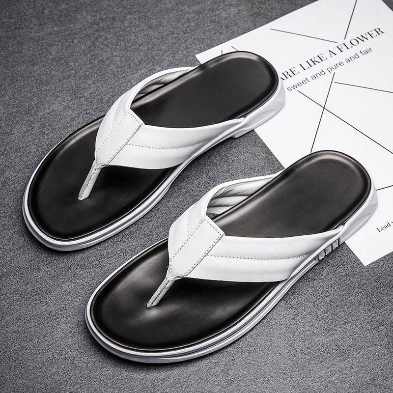 Men's Summer Flip-flops Leather Flip-flops Beach Slippers - MODISH X