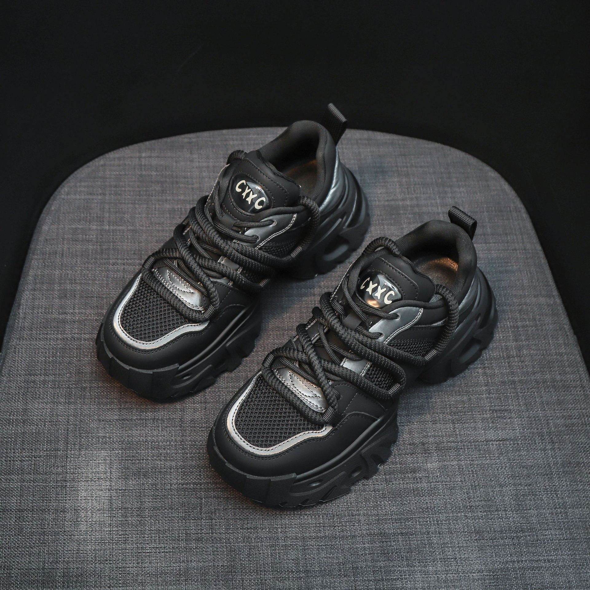 Women's Black Shoes – Modish & Comfortable Hidden Heel Sneakers - MODISH X