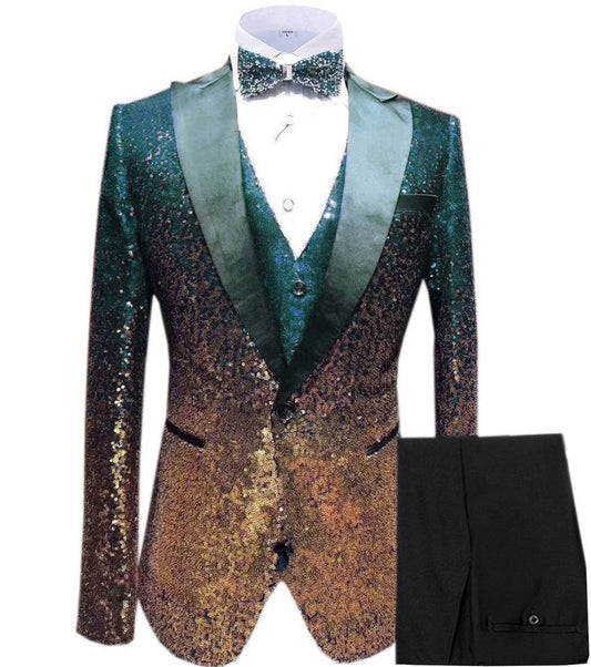 Stylish Three Piece Suit for Men – Smart Sequin Dress Suit - MODISH X
