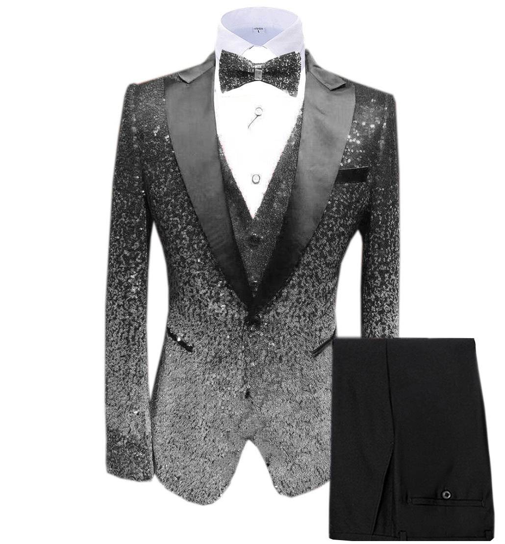 Stylish Three Piece Suit for Men – Smart Sequin Dress Suit - MODISH X