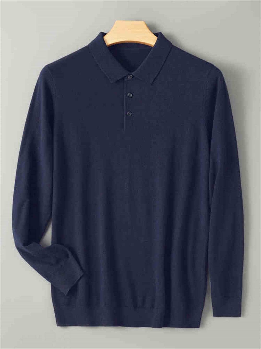 Men’s Cashmere Sweater – Luxurious Wool Lapel Pullover for Winter - MODISH X