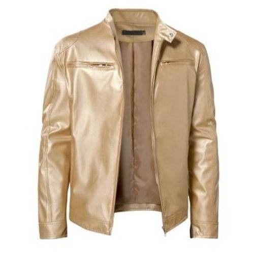 Men’s Fleece-Lined Leather Zipper Coat – Warm, Stylish, & Waterproof - MODISH X
