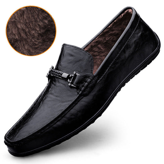 Men's Plus Size Dough Shoes – Leather Loafers with Arch Support