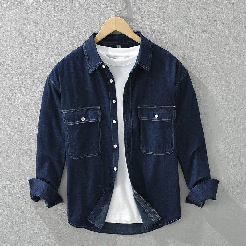 Men’s Denim Long Sleeve Loose Casual Style Shirts - MODISH X