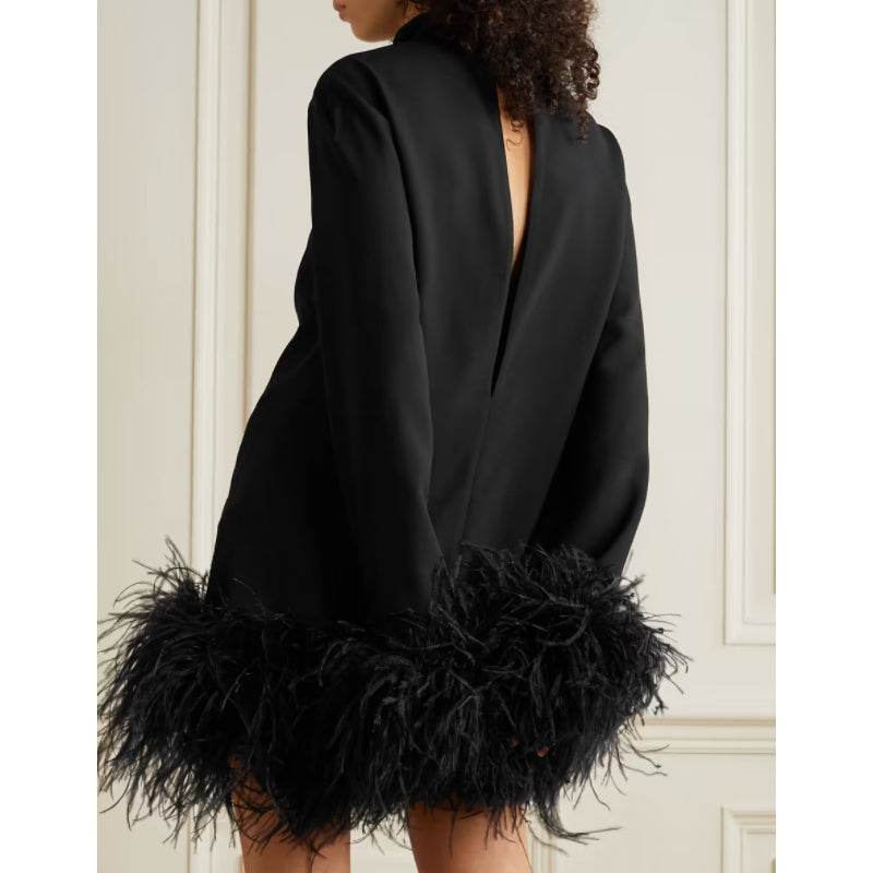 Women’s Turtleneck Silk Dress – Dazzling & Elegant - MODISH X