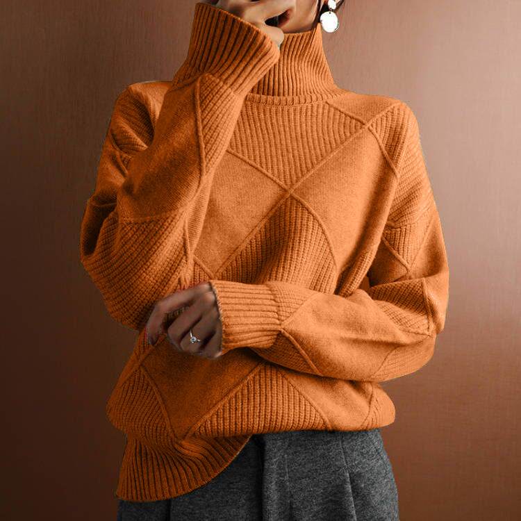 Women's Long-Sleeve Knitted Sweater – Perfect for Winter Fashion - MODISH X