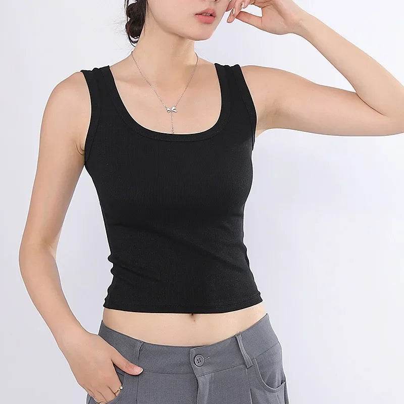 Women’s Summer Camisole Tank – Sexy Soft Cotton Sleeveless Top - MODISH X 