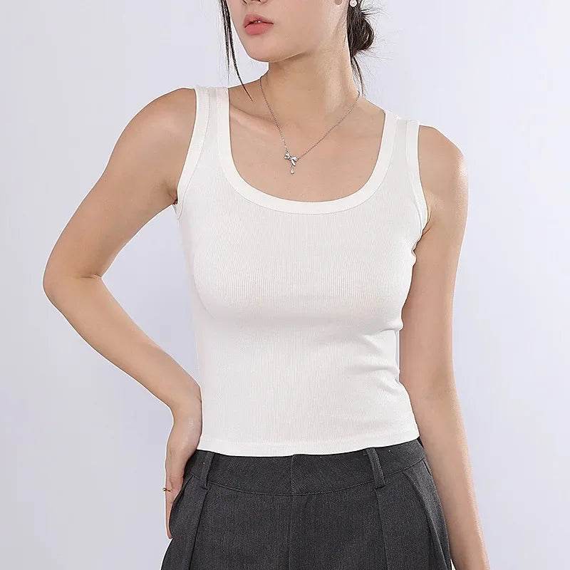 Women’s Summer Camisole Tank – Sexy Soft Cotton Sleeveless Top - MODISH X 