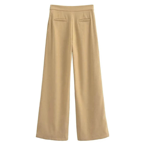 Women’s Chic Solid Wide-Leg Pants – Stylish & Elegant - MODISH X 