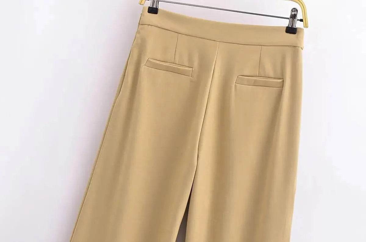 Women’s Chic Solid Wide-Leg Pants – Stylish & Elegant - MODISH X 