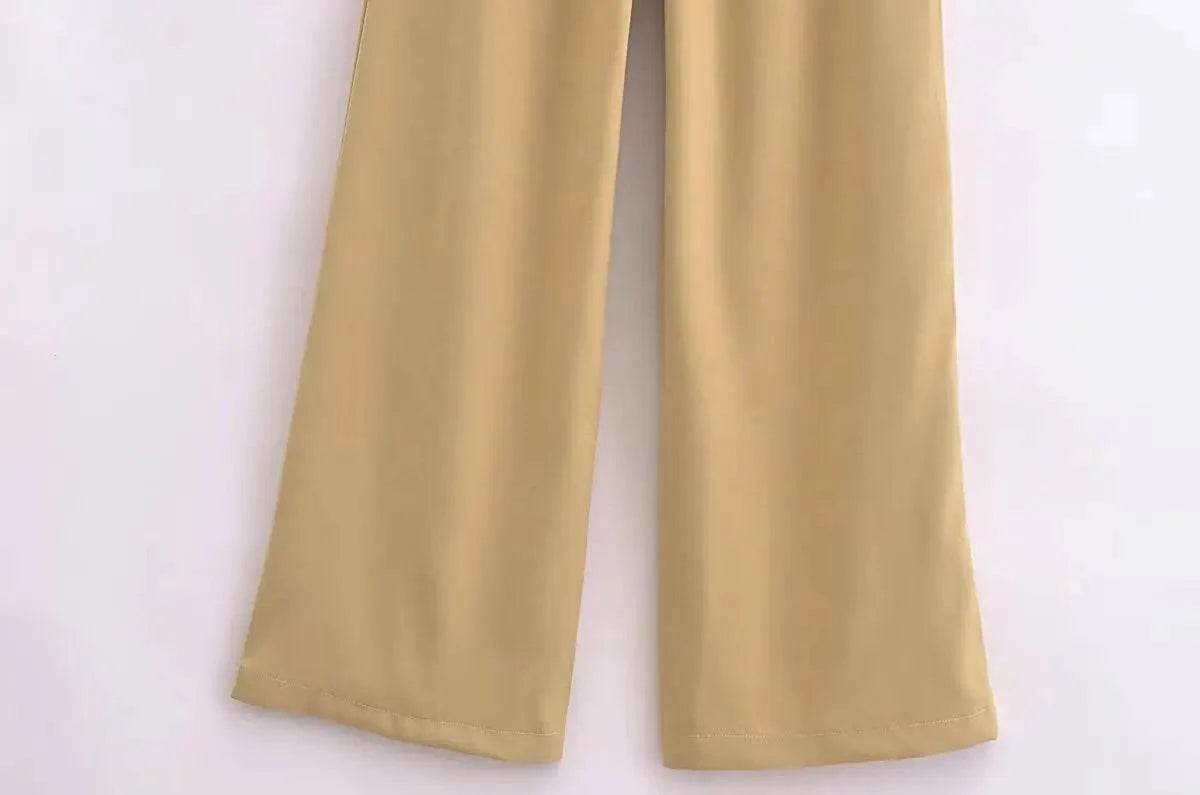 Women’s Chic Solid Wide-Leg Pants – Stylish & Elegant - MODISH X 