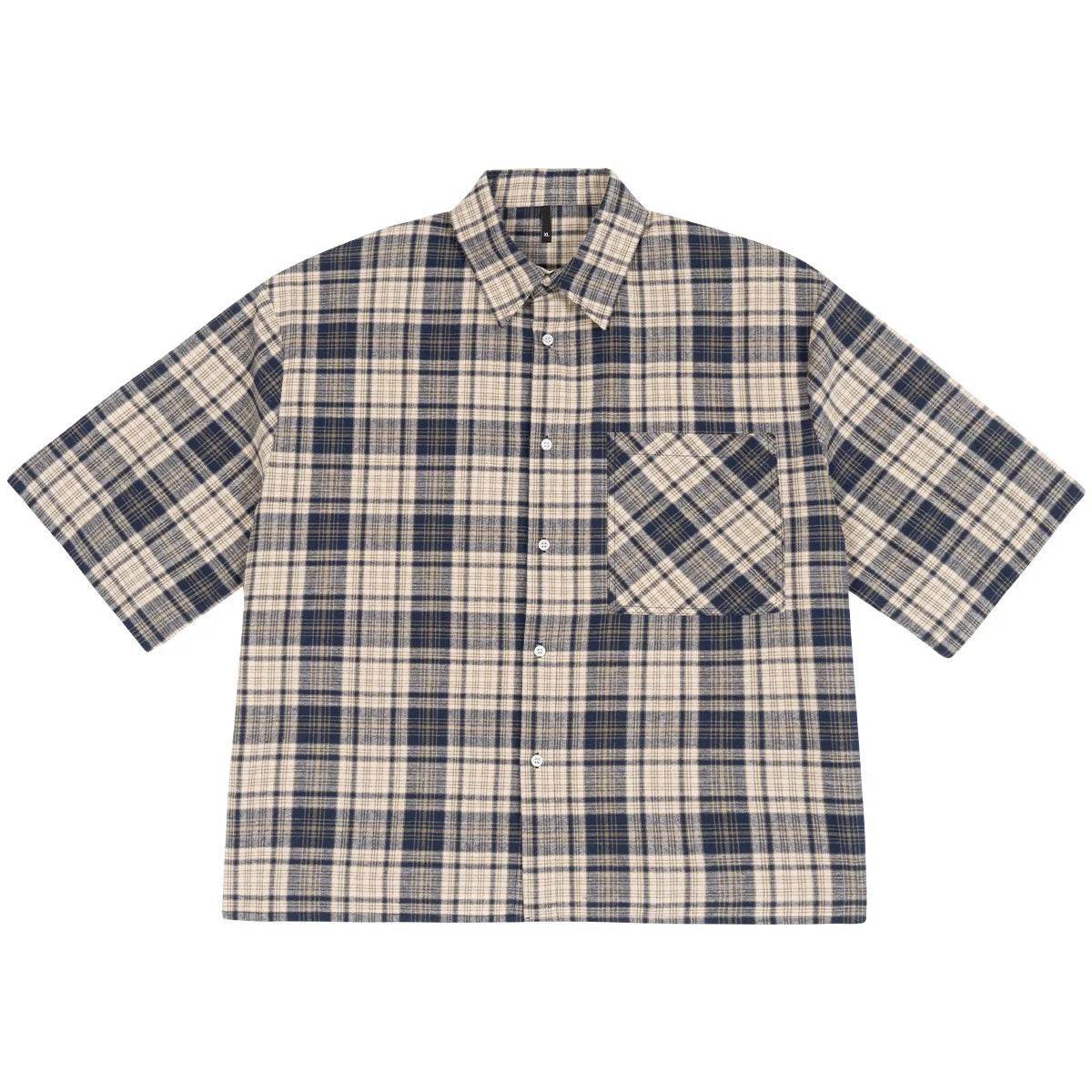 Men’s High-Quality Loose Checkered Shirt – Perfect for Summer Style - MODISH X 