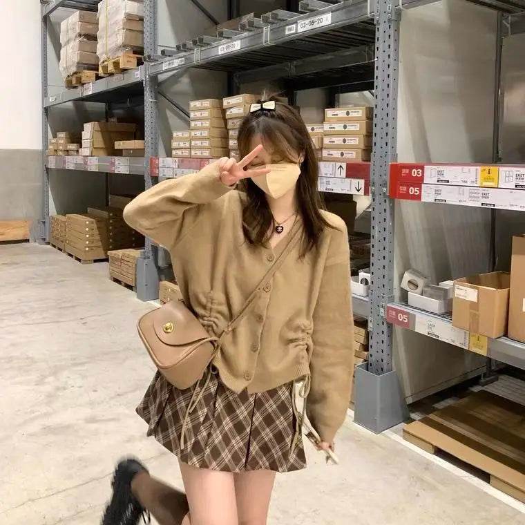 Women’s Plaid Brown High Waist Skirt – Preppy Summer Style - MODISH X 