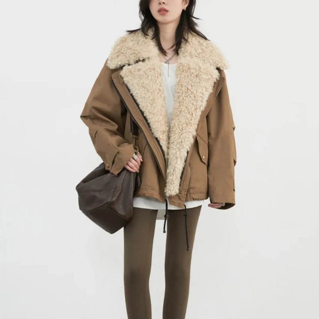 Women’s Streetwear Loose Fit Motorcycle Coat – Edgy & Trendy - MODISH X 