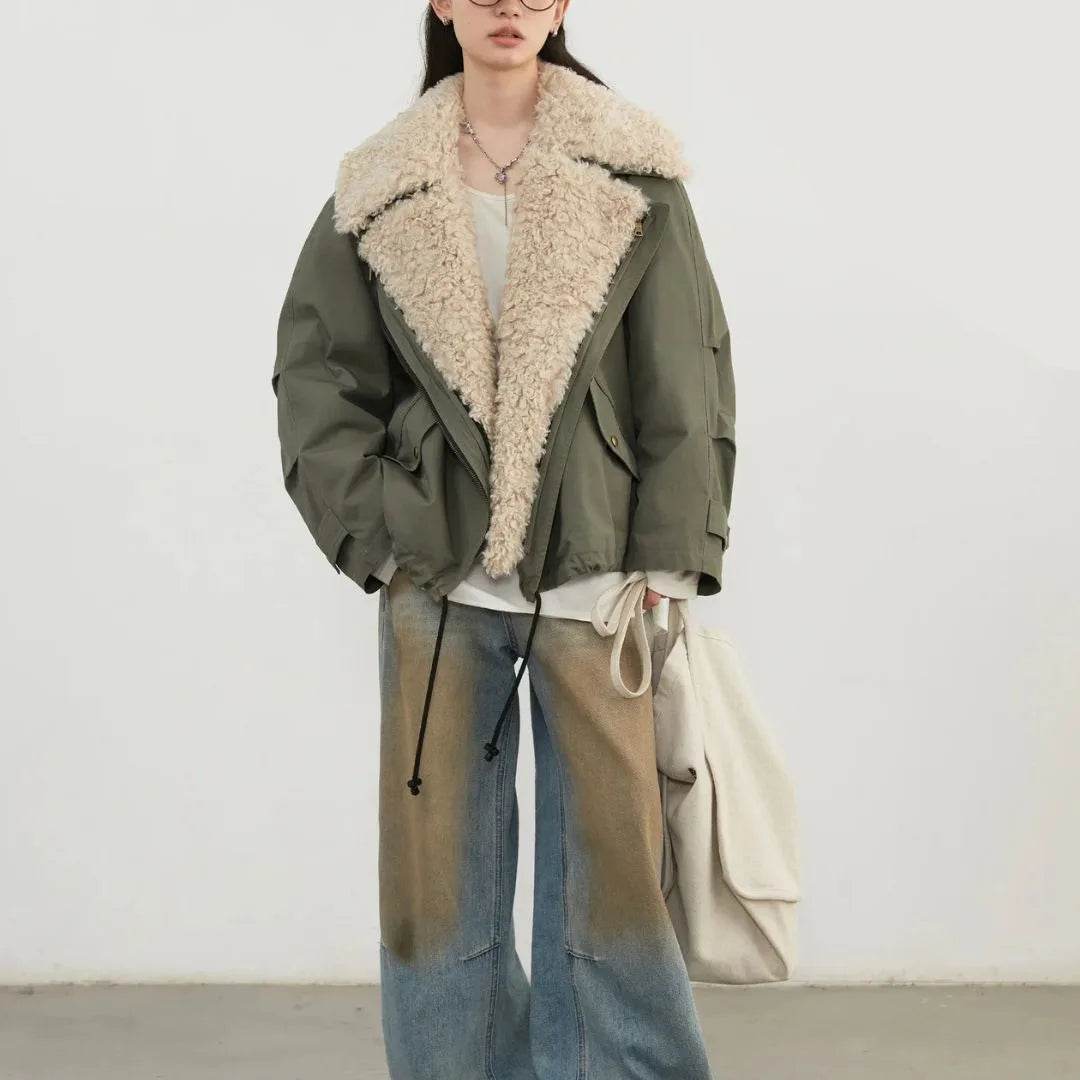 Women’s Streetwear Loose Fit Motorcycle Coat – Edgy & Trendy - MODISH X 