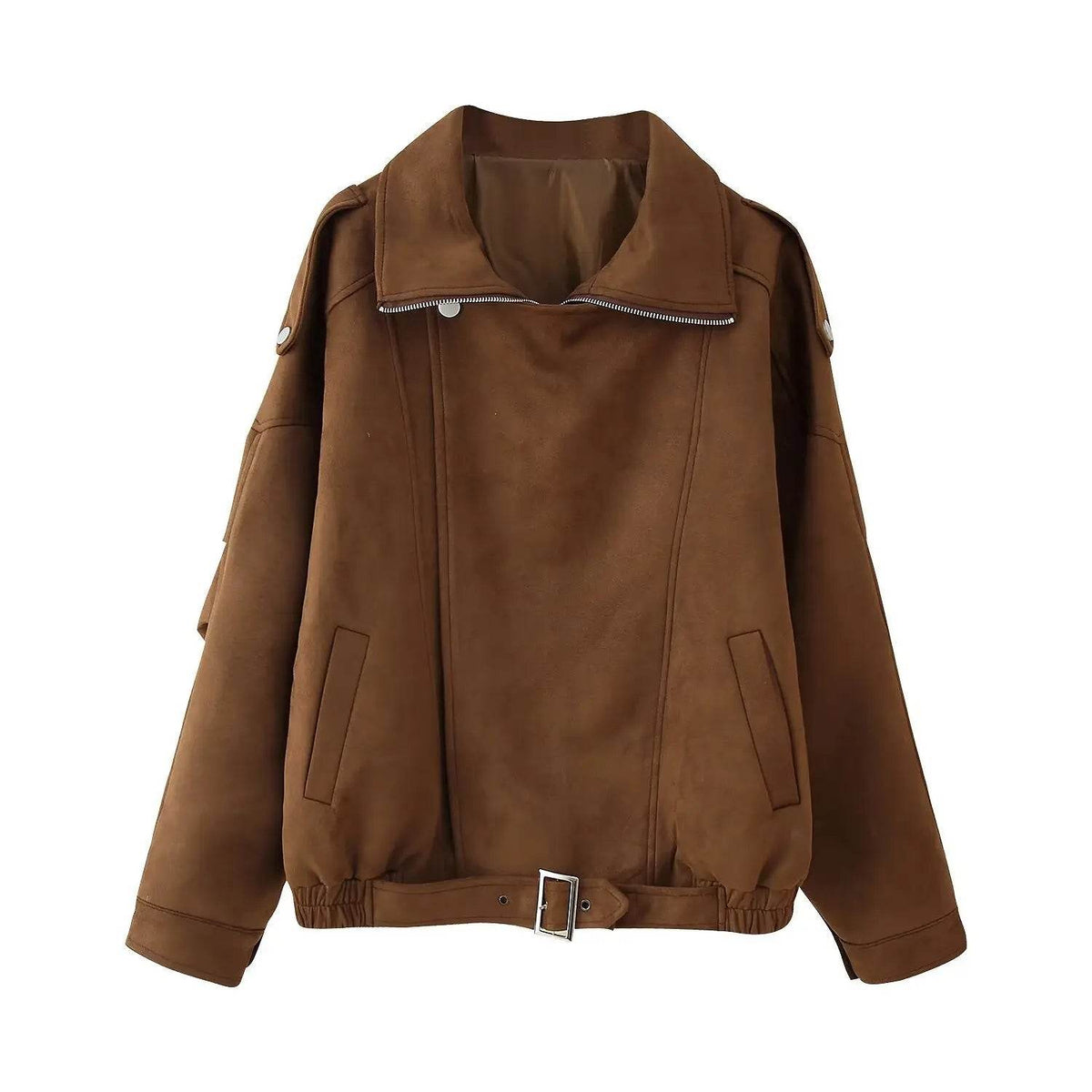 Women’s Vintage Suede-Look Jacket – Elegant, Soft & Stylish - MODISH X 