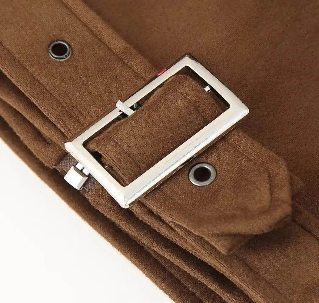 Women’s Vintage Suede-Look Jacket – Elegant, Soft & Stylish - MODISH X 