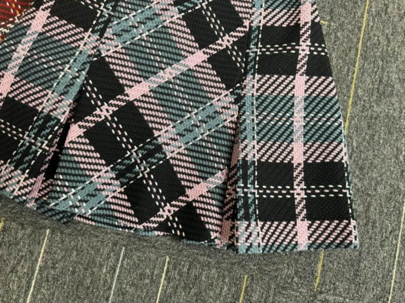 Women’s Japan Style Vintage Plaid Skirt – Perfect for Fall & Summer - MODISH X 