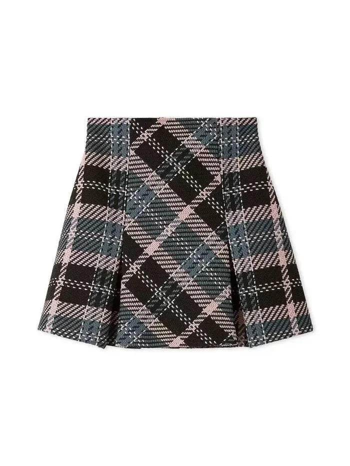 Women’s Japan Style Vintage Plaid Skirt – Perfect for Fall & Summer - MODISH X 