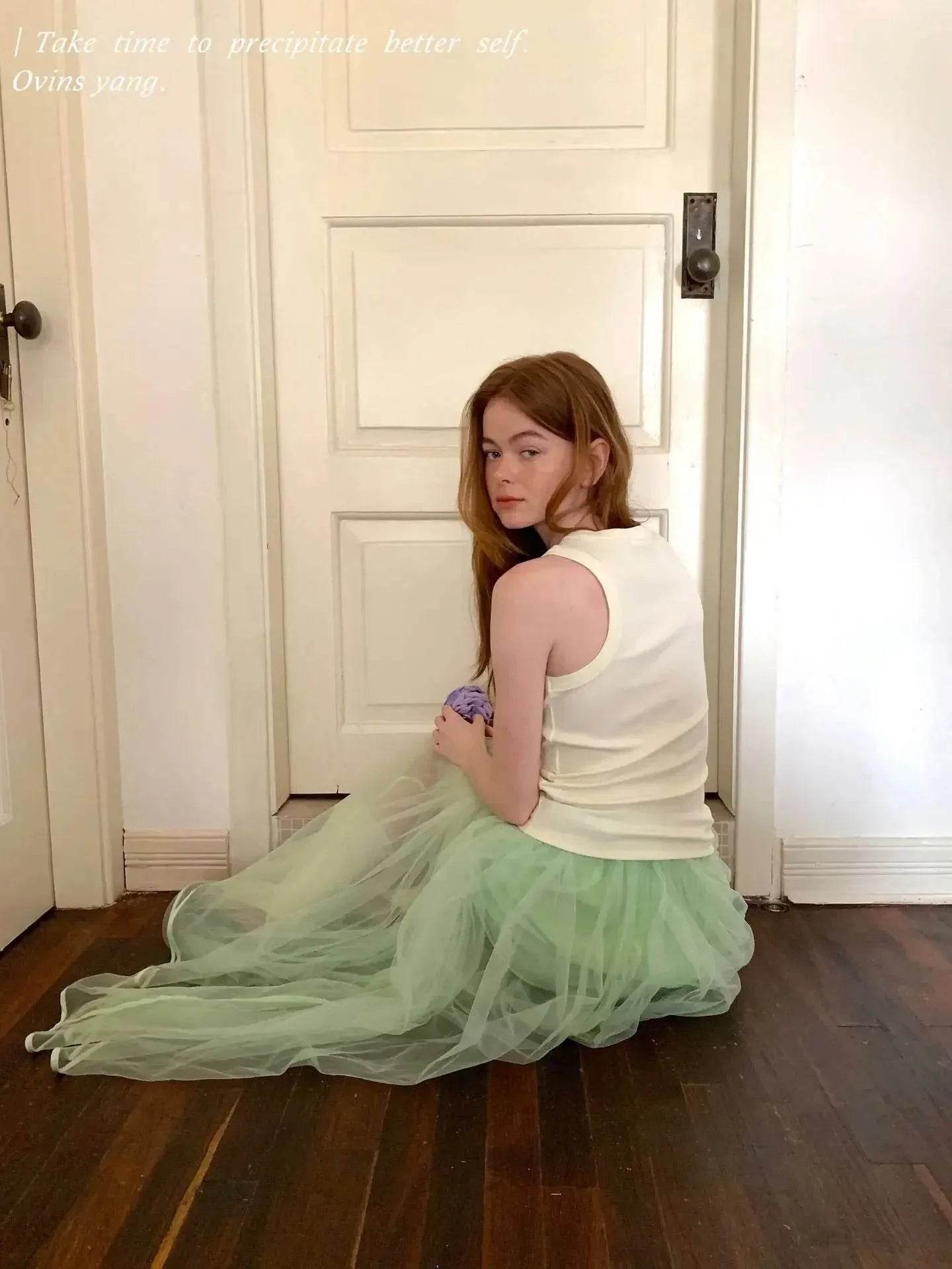 Women’s Ovinsyang Tulle Midi Skirt – Elegant A-Line Summer Look - MODISH X 