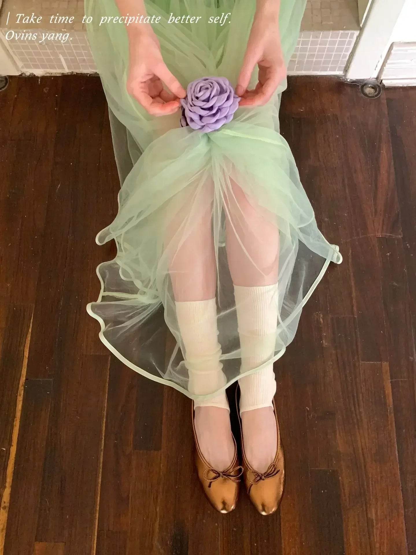 Women’s Ovinsyang Tulle Midi Skirt – Elegant A-Line Summer Look - MODISH X 