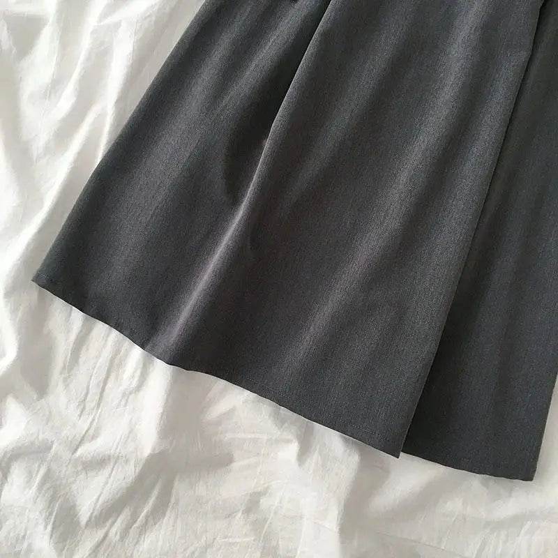 Women’s Korean A-Line Midi Skirt – High-Waist Lace-Up Design & Chic - MODISH X 