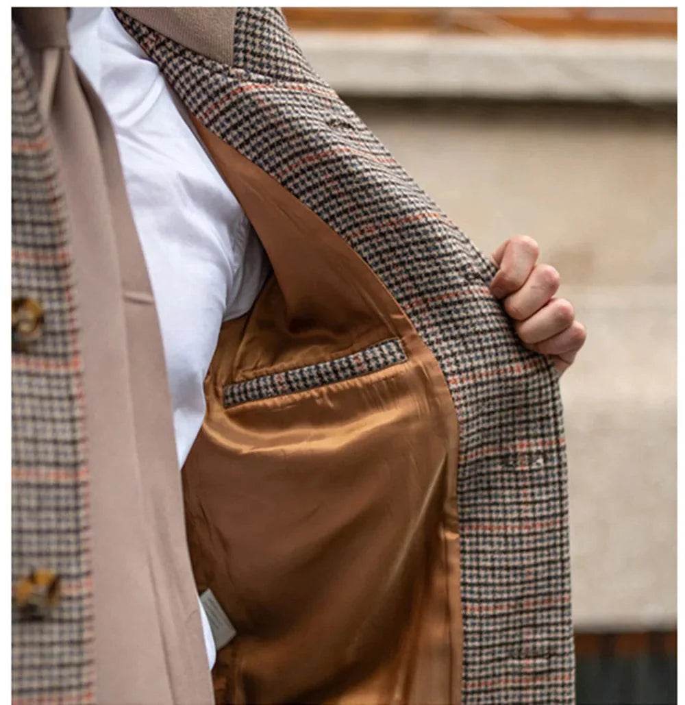 Men’s Cropped Tweed Bomber Jacket – A Stylish Slim-Fit Coat for Winters - MODISH X 