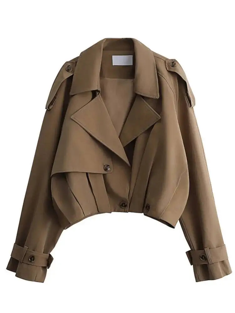 Women’s Cropped Trench Jacket – Stylish, Light & Effortlessly Chic