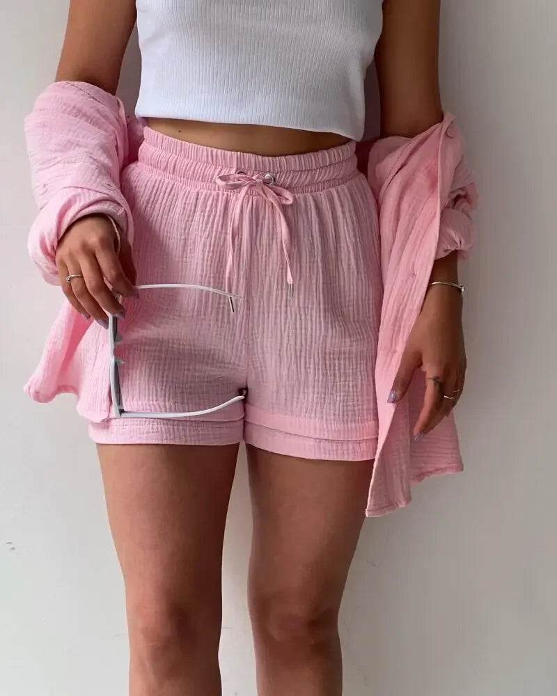 Women’s High Street Solid Two-Piece Tracksuit Set with Pockets - MODISH X 