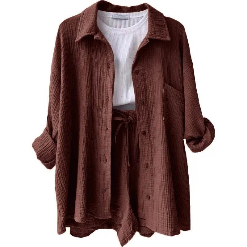 Women’s High Street Solid Two-Piece Tracksuit Set with Pockets - MODISH X 