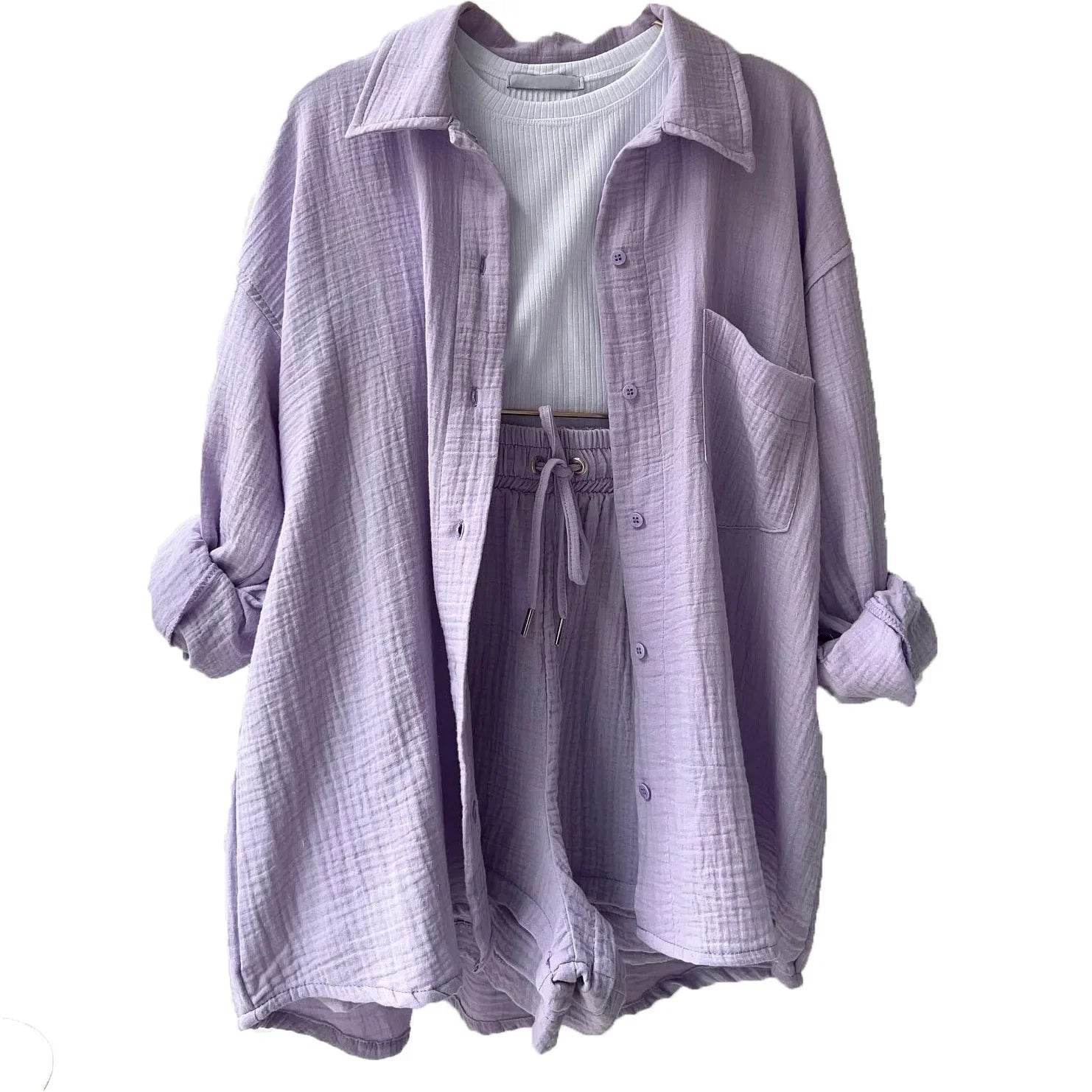 Women’s High Street Solid Two-Piece Tracksuit Set with Pockets - MODISH X 