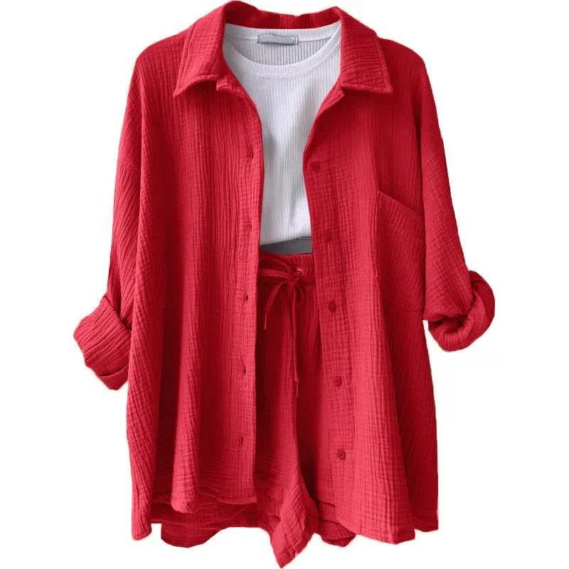Women’s High Street Solid Two-Piece Tracksuit Set with Pockets - MODISH X 