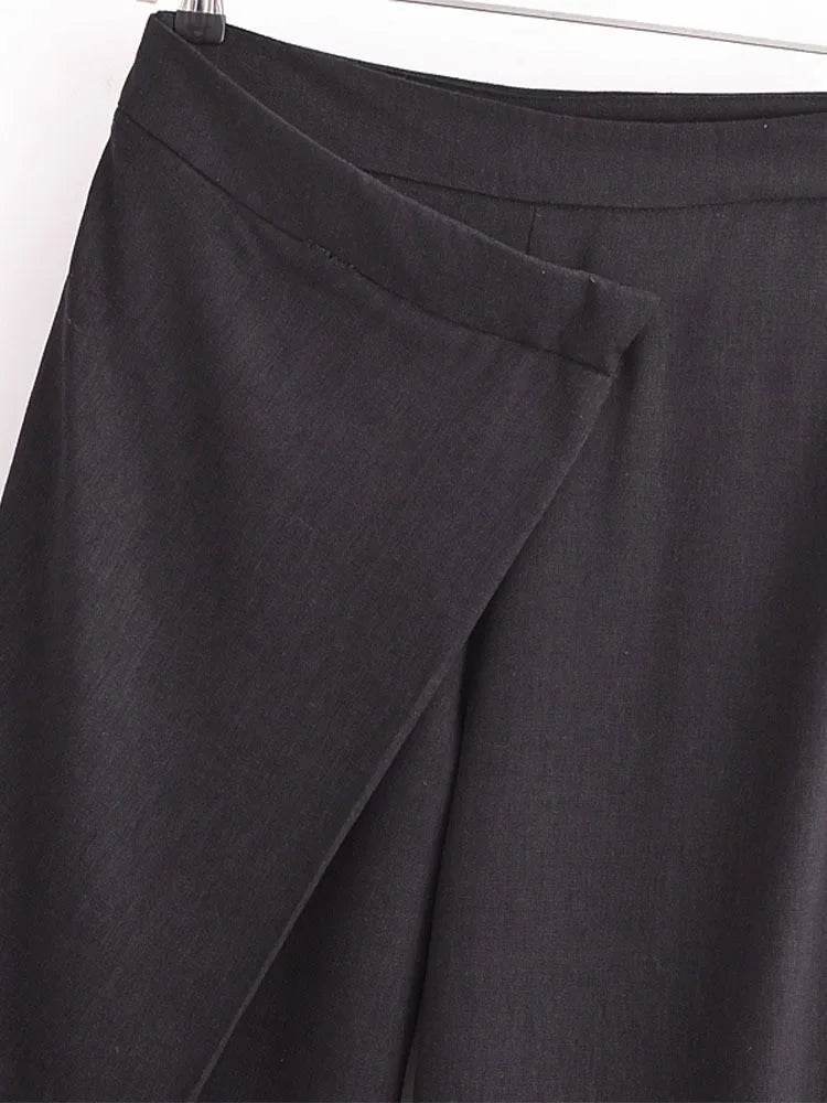 Women’s Wide-Leg Wrap Skirt Trousers – High-Waist Summer Style - MODISH X 