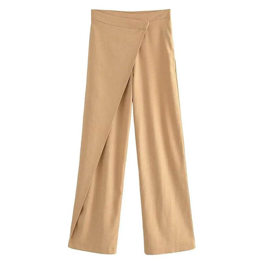 Women’s Wide-Leg Wrap Skirt Trousers – High-Waist Summer Style - MODISH X 