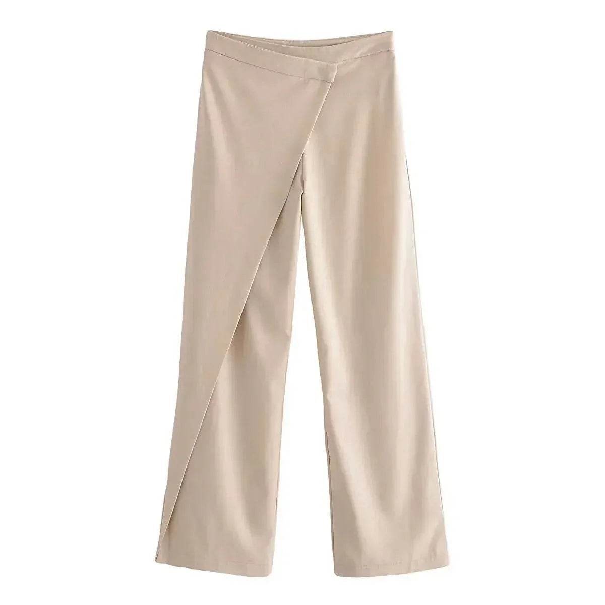 Women’s Wide-Leg Wrap Skirt Trousers – High-Waist Summer Style - MODISH X 