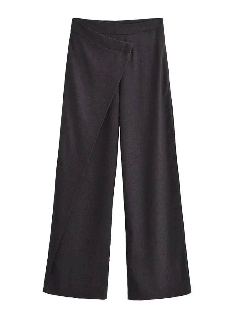 Women’s Wide-Leg Wrap Skirt Trousers – High-Waist Summer Style - MODISH X 