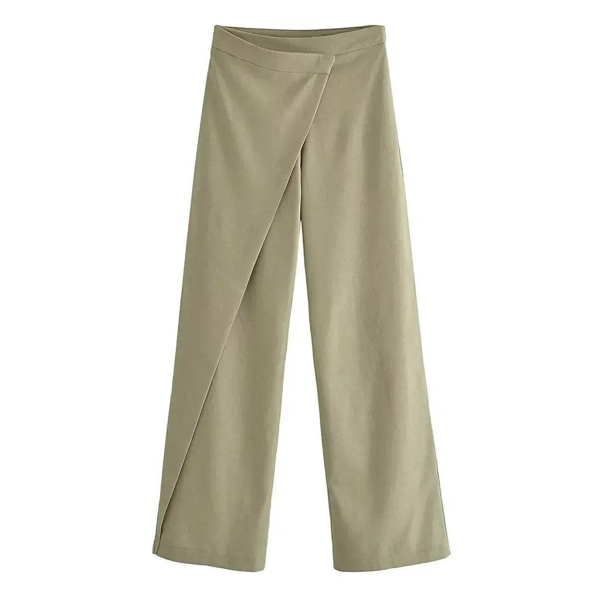 Women’s Wide-Leg Wrap Skirt Trousers – High-Waist Summer Style - MODISH X 